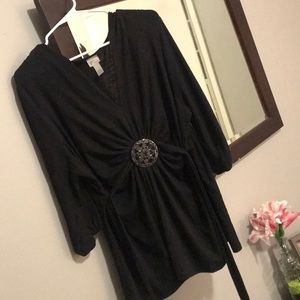 Venezia black dress top